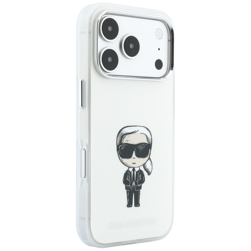 Etui MagSafe Karl Lagerfeld IML Ikonik Sketch Print dla Apple iPhone 18 Pro Max / 17 Pro Max, beżowe (KLD22794)