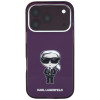 Karl Lagerfeld IML Ikonik Sketch Print MagSafe etui na Apple iPhone 18 Pro / 17 Pro, Burgundy
