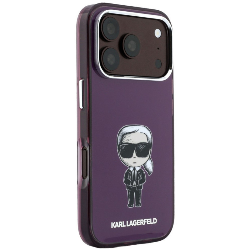 Karl Lagerfeld IML Ikonik Sketch Print MagSafe etui na Apple iPhone 18 Pro / 17 Pro, Burgundy