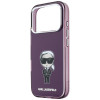 Karl Lagerfeld IML Ikonik Sketch Print MagSafe etui na Apple iPhone 18 Pro / 17 Pro, Burgundy