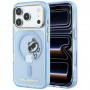 Etui MagSafe Karl Lagerfeld Peekaboo Logo dla Apple iPhone 18 Pro Max / 17 Pro Max, niebieskie