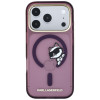 Etui MagSafe Karl Lagerfeld Peekaboo Logo do Apple iPhone 18 Pro / 17 Pro, Burgundy