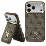 Etui Guess 4G z portfelem, MagSafe, do Apple iPhone 18 Pro Max / 17 Pro Max, brązowe