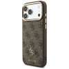 Etui Guess 4G z portfelem i smyczą, MagSafe, do Apple iPhone 18 Pro / 17 Pro, brązowe