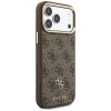 Etui Guess 4G z portfelem i smyczą, MagSafe, do Apple iPhone 18 Pro / 17 Pro, brązowe