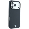 Etui MagSafe BMW Kevlar Metal Logo dla Apple iPhone 18 Pro / 17 Pro, antracyt