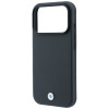 Etui MagSafe BMW Kevlar Metal Logo dla Apple iPhone 18 Pro / 17 Pro, antracyt