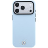 Etui MagSafe BMW Kevlar Metal Logo dla Apple iPhone 18 Pro Max / 17 Pro Max, niebieskie