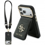 Etui Guess 4G z portfelem i smyczą, MagSafe, do Apple iPhone 18 Pro / 17 Pro, brązowe