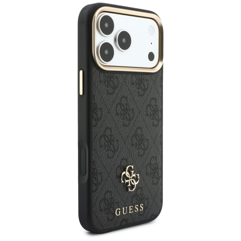 Etui Guess 4G z portfelem i smyczą, MagSafe, do Apple iPhone 18 Pro / 17 Pro, brązowe