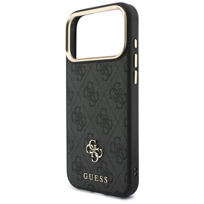 Etui Guess 4G z portfelem i smyczą, MagSafe, do Apple iPhone 18 Pro / 17 Pro, brązowe