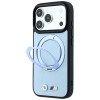 Etui BMW Kevlar Ring Stand 360 MagSafe dla Apple iPhone 18 Pro Max / 17 Pro Max, niebieskie