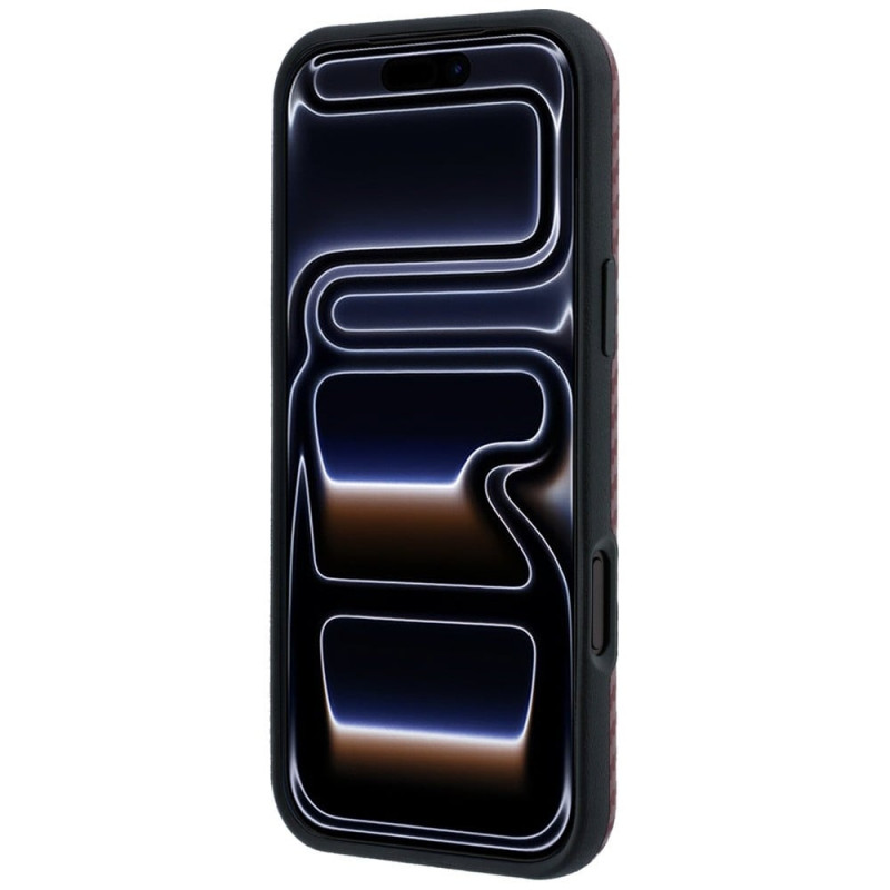 Etui MagSafe BMW M Carbon Printed Ring do Apple iPhone 18 Pro / 17 Pro, burgund
