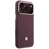 BMW Quilted Pattern Metal Logo zestaw etui i portfela na Apple iPhone 18 Pro Max / 17 Pro Max, burgund