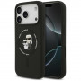 Etui silikonowe Karl Lagerfeld Silicone Karl&Choupette Ring MagSafe dla Apple iPhone 18 Pro Max / 17 Pro Max, czarne