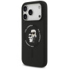 Etui silikonowe Karl Lagerfeld Silicone Karl&Choupette Ring MagSafe dla Apple iPhone 18 Pro Max / 17 Pro Max, czarne