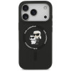 Etui silikonowe Karl Lagerfeld Silicone Karl&Choupette Ring MagSafe dla Apple iPhone 18 Pro Max / 17 Pro Max, czarne