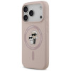 Karl Lagerfeld Silicone Karl&Choupette Ring MagSafe etui na Apple iPhone 18 Pro / 17 Pro, czarny