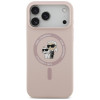 Etui silikonowe Karl Lagerfeld Karl&Choupette Ring MagSafe na Apple iPhone 18 Pro Max / 17 Pro Max, różowe
