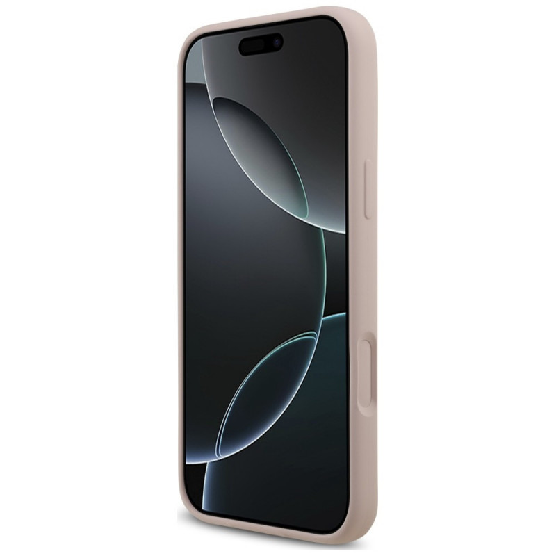 Etui silikonowe Karl Lagerfeld Karl&Choupette Ring MagSafe na Apple iPhone 18 Pro Max / 17 Pro Max, różowe