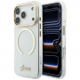 Etui Guess IML Script Metal MagSafe do Apple iPhone 18 Pro / 17 Pro, przezroczyste