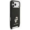 Etui Karl Lagerfeld Saffiano Karl&Choupette Metal Pin CBDY Strap dla Apple iPhone 18 Pro Max / 17 Pro Max, czarne