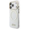 Etui Guess IML Script Metal MagSafe do Apple iPhone 18 Pro Max / 17 Pro Max, przezroczyste