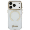 Etui Guess IML Script Metal MagSafe do Apple iPhone 18 Pro Max / 17 Pro Max, przezroczyste