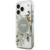 Guess IML Flower & Tonal Circle MagSafe etui na Apple iPhone 18 Pro / 17 Pro, zielone