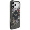 Guess IML Flowers Pearl Strap MagSafe etui na Apple iPhone 18 Pro Max / 17 Pro Max, czarny