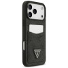 Guess 4G Double Card Triangle etui z podwójnym uchwytem na karty do Apple iPhone 18 Pro Max / 17 Pro Max, czarny