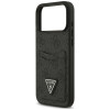 Guess 4G Double Card Triangle etui z podwójnym uchwytem na karty do Apple iPhone 18 Pro Max / 17 Pro Max, czarny