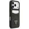 Guess 4G Double Card Triangle etui na kartę podwójną do Apple iPhone 18 Pro / 17 Pro, czarny