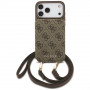 Etui crossbody Guess 4G Cardslots & Magnetic Closure dla Apple iPhone 18 Pro Max / 17 Pro Max, brązowe