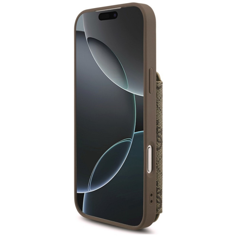 Etui crossbody Guess 4G Cardslots & Magnetic Closure dla Apple iPhone 18 Pro Max / 17 Pro Max, brązowe