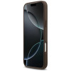 Guess 4G Double Card Triangle etui z podwójnym uchwytem na karty dla Apple iPhone 18 Pro Max / 17 Pro Max, brązowe