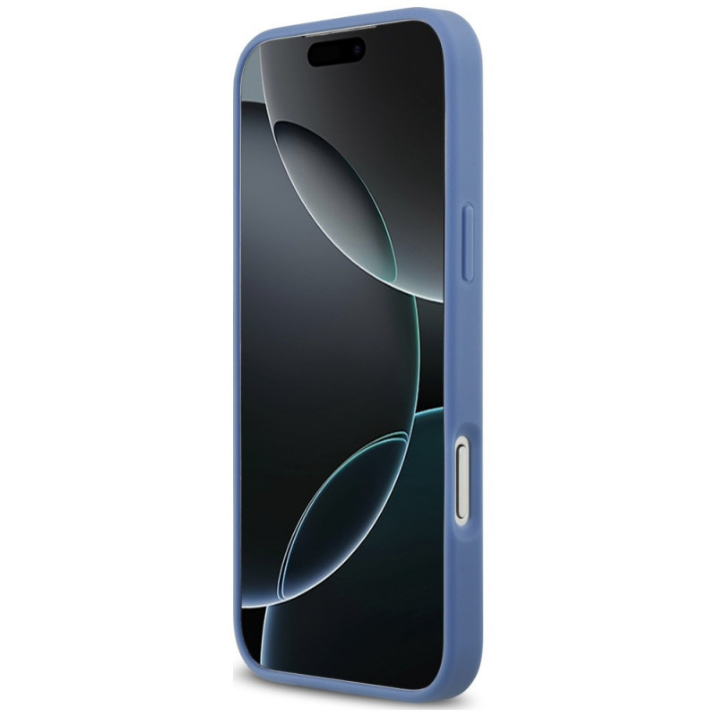 Guess 4G Double Card Triangle etui ochronne do Apple iPhone 18 Pro Max / 17 Pro Max, niebieskie