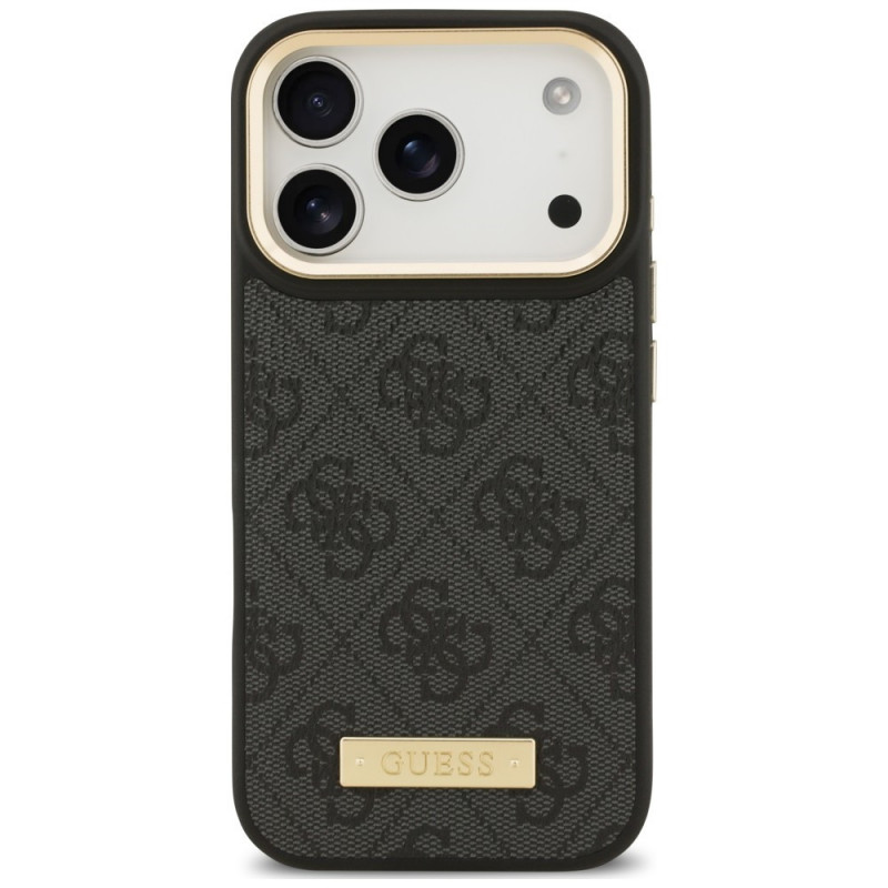 Guess 4G Logo Plate MagSafe etui dla Apple iPhone 18 Pro Max / 17 Pro Max, czarny