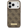 Guess 4G Logo Plate MagSafe etui dla Apple iPhone 18 Pro / 17 Pro, brązowe
