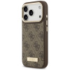 Guess 4G Logo Plate MagSafe etui dla Apple iPhone 18 Pro Max / 17 Pro Max, brązowe