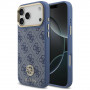 Etui MagSafe Guess 4G Strass Logo dla Apple iPhone 18 Pro Max / 17 Pro Max, niebieskie