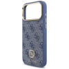 Etui MagSafe Guess 4G Strass Logo dla Apple iPhone 18 Pro Max / 17 Pro Max, niebieskie