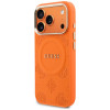 Guess Peony Hot Stamp MagSafe etui na Apple iPhone 18 Pro Max / 17 Pro Max, pomarańczowe