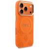 Guess Peony Hot Stamp MagSafe etui na Apple iPhone 18 Pro Max / 17 Pro Max, pomarańczowe