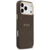 Etui ochronne Guess Peony Hot Stamp MagSafe dla Apple iPhone 18 Pro Max / 17 Pro Max, brązowe