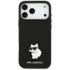 Karl Lagerfeld Silicone Choupette Metal Pin etui na Apple iPhone 18 Pro Max / 17 Pro Max, czarny
