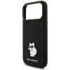 Karl Lagerfeld Silicone Choupette Metal Pin etui na Apple iPhone 18 Pro Max / 17 Pro Max, czarny