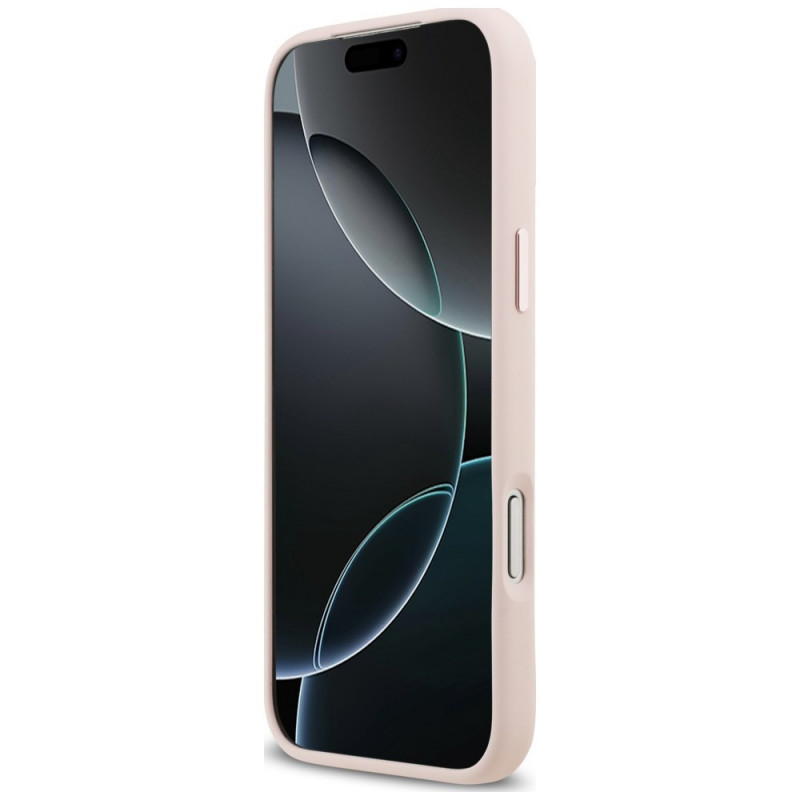 Etui Karl Lagerfeld Silicone Choupette Metal Pin do Apple iPhone 18 Pro Max / 17 Pro Max, różowe
