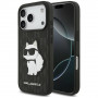 Etui Karl Lagerfeld Saffiano Mono Patch Choupette dla Apple iPhone 18 Pro / 17 Pro, czarny