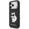 Etui Karl Lagerfeld Saffiano Mono Patch Choupette dla Apple iPhone 18 Pro / 17 Pro, czarny